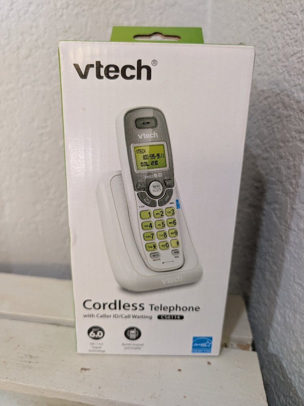VTech CS6114 DECT 6.0 Cordless Telephone Caller ID Call Waiting Backlit Keypad